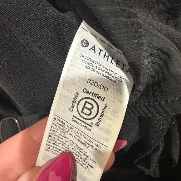 Black One Piece Swimsuit With Removable - Picture 4 of 4